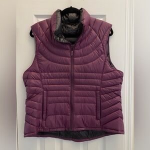 Bernardo Goose Down Packable Puffer Vest Purple Plum Womens Lightweight - XL